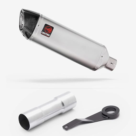 Lextek Stainless Steel Matt VP1 300mm Exhaust System compatible with Benelli TRK 702 X