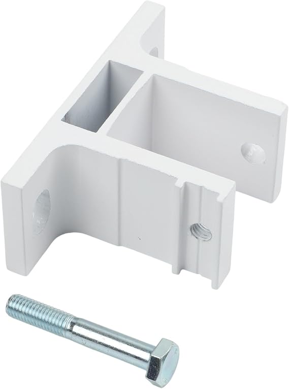 White Aluminium Alloy Wall Mounting Bracket, For Retractable Awnings, Duty Support Fit 40Mm Square Pipe, Garden Shade Replacement Part