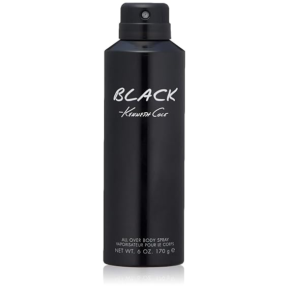 Kenneth Cole Black All Over Body Spray for Men, 6.0 Fl. Oz
