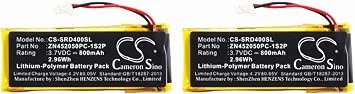 (2 Pack) XSP Battery for Cardo G4 G9 G9x Scala Rider G4 Scala Rider G9 Scala Rider G9x SCHUBERTH C3 PN BAT00002 WW452050-2P ZN452050PC-1S2P