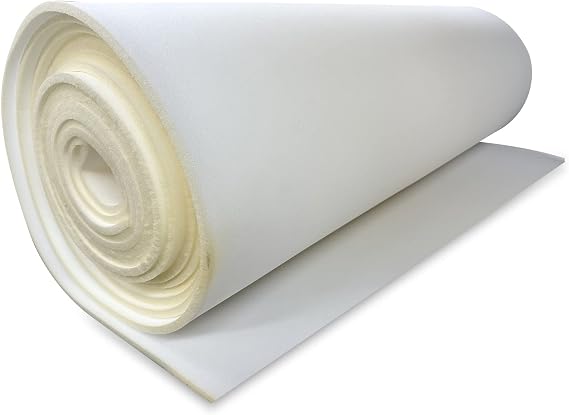 AK Trading CO. 1/2 Thick Open Cell Upholstery Foam Padding 56 Wide By The Yard Soft, High-Quality Upholstery, Crafts & DIY Projects Foam
