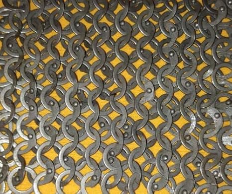 Chain Mail Sheet -9 mm 18 Gauge Flat Ring Alt Solid Ring Wedge Riveted