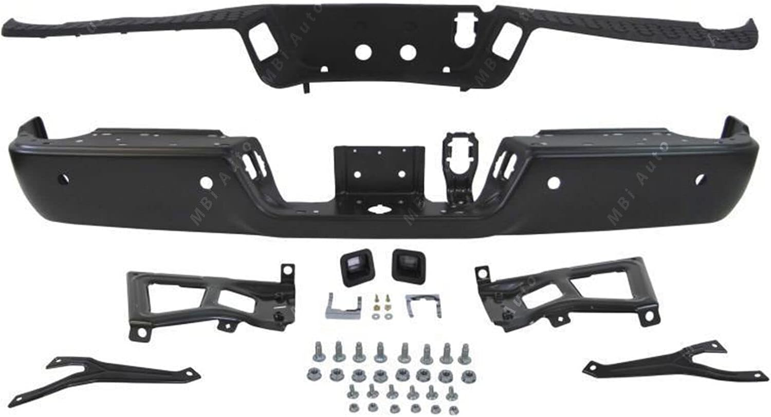 MBI AUTO - Primered, Steel Rear Bumper Complete Assembly for 2013-2018 RAM 2500 & 3500 Pickup WPark 13-18, CH1103127