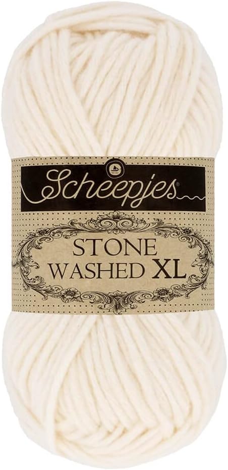 Scheepjes Stone Washed XL Yarn, 50g, Moon Stone, Cotton-Acrylic Blend