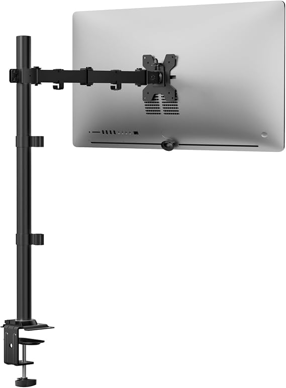 WALI Extra Tall Single Monitor Arm for Screen Up to 32 Inch (M001XL), Black