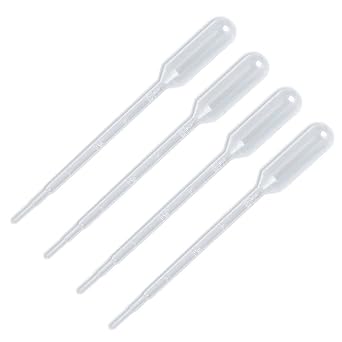 100 Pack Disposable Transfer Pipettes, Plastic Pipettes with Graduated Scale & Bulb Dropper for Essential Oils, Laboratory, Science Experiments 1 ML, 100