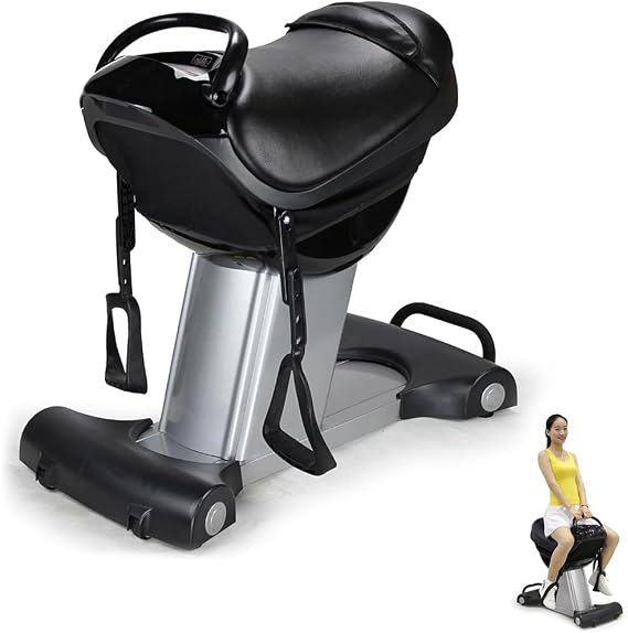 Electric Horse Riding Machine, Booty Training Vibrational Rider, Indoors Plug-in Vibration Platform, Home Gym Workout Machine, Fitness Body Strength Equipment (Black )