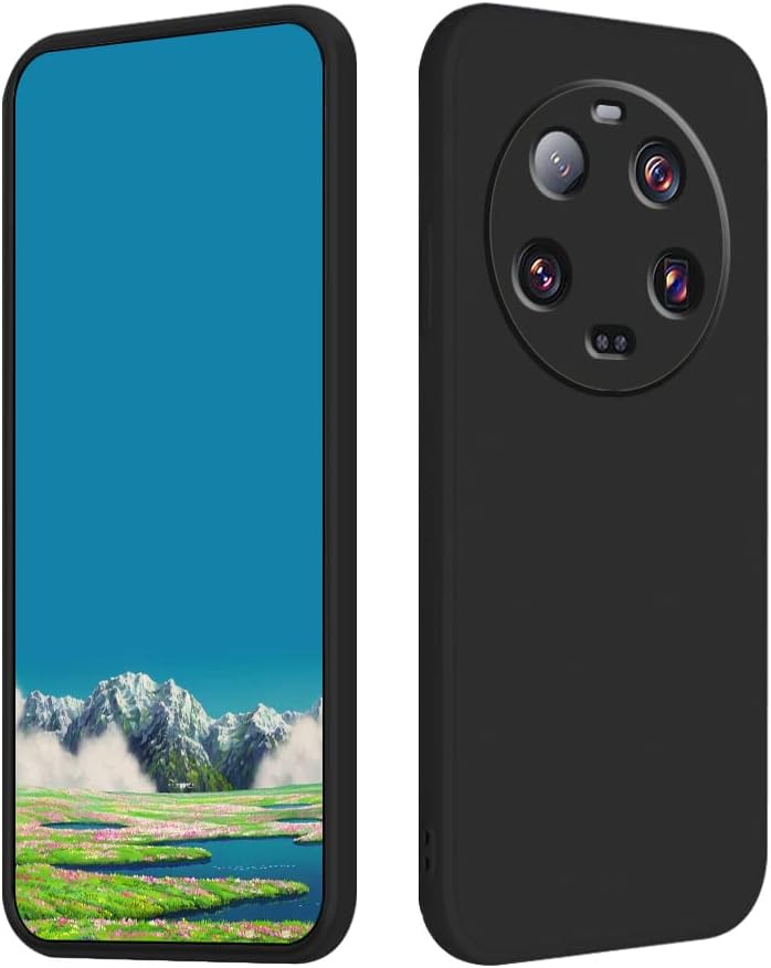 Compatible with Xiaomi 14 Ultra Case Silicone Liquid Dark Green, Soft Smooth Touch for Xiaomi 14 Ultra Phone Case Silicone Shockproof Thin Cover Black