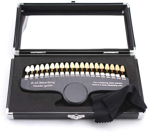 Teeth Shade Guide Professional D R-20 Tooth Whitening Shade Chart with 20 Colors
