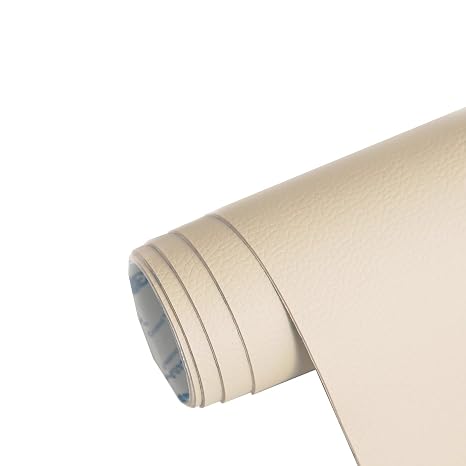 Fabric Adhesives Leather Repair Patch Self Adhesive Leather Rip Repair Kit Upholstery Vinyl Repair Tape, Reupholster Leather Patches for Furniture Couch Chairs Car Seat(Beige)