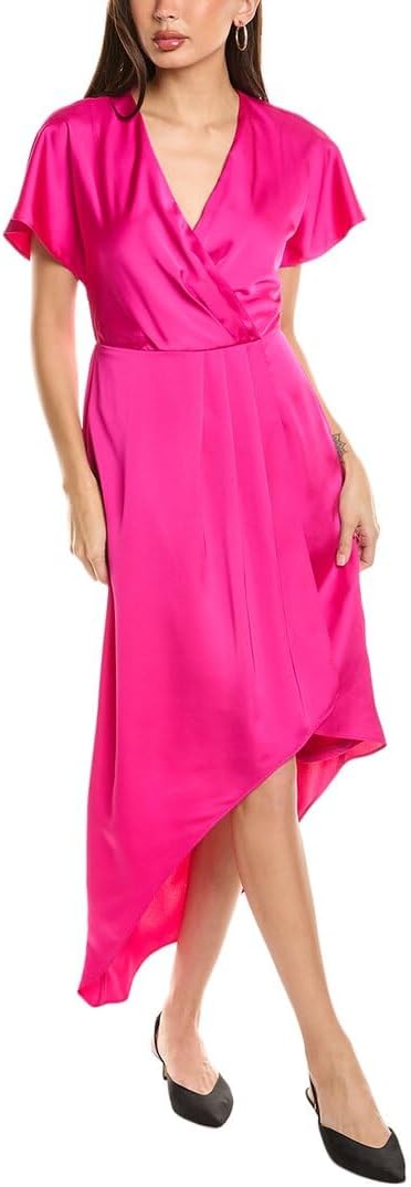 Joseph Ribkoff Womens Asymmetrical Midi Dress, 6, Pink