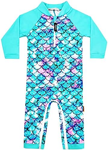 weVSwe Baby Girl Toddler Rash Guard Swimsuit Sun Protection Beachwear Zipper Bathing Suit 0-3 Years