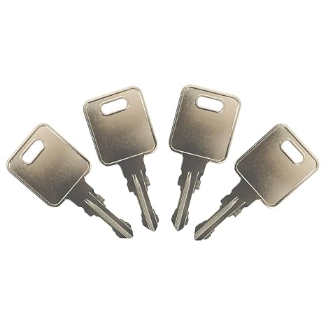 4PCS Ignition Switch Keys 334/D7450 Compatible with JCB Equipment Door Lock, Adblue Cap