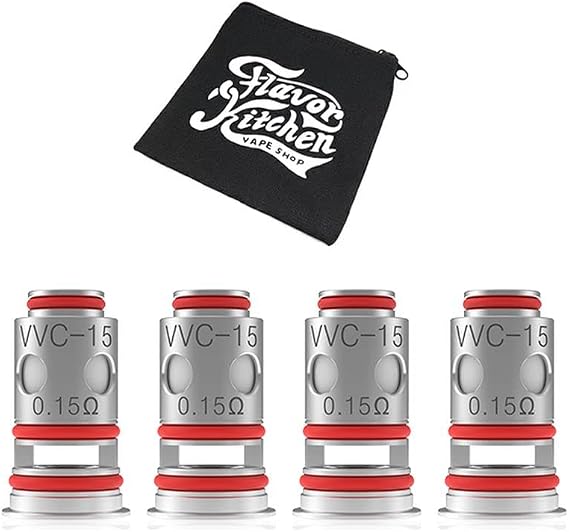 Replacement Coils for VANDYVAPE VVC Coils 4pcs fot PULSE AIO/RHINO POD + FlavorKitchen Original Mini Pouch Set 0.15Ω