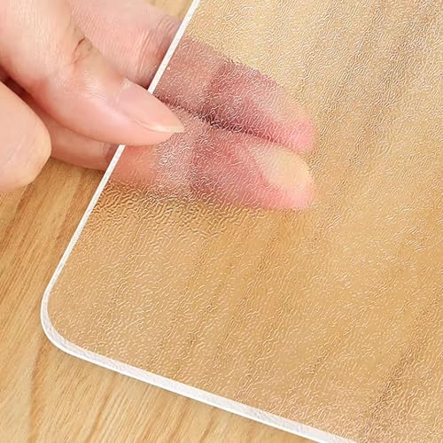 Frosted Table Cover Protector 20 x 28, 2mm Thick Plastic Table Cover, Table Protector for Dining Room Table, Waterproof Vinyl Tablecloth Table Pad Mat for Kitchen, Writing Desk