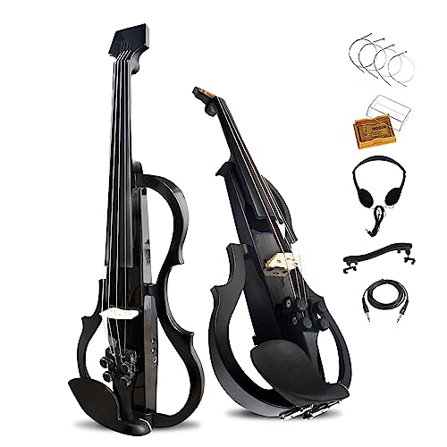 Premium Carbon Fiber Electric Violin Full Size 44,Professional Silent Electric Violin for Adults,Teens,Electric Fiddle with Pro Pick up-ZNDS-2301
