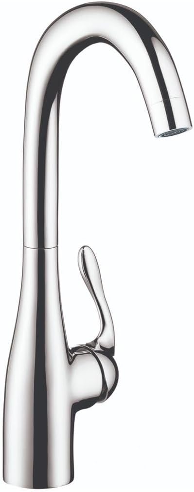 hansgrohe Allegro E Chrome Bar Kitchen Faucet, Bar Sink Faucet Single Hole, Faucet for Kitchen Sink, Chrome 14801001