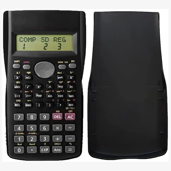 Scientific Calculator, Scientific Calculator with 240 Function Student 2-Line Engineering for School and Business Stationary Calculating Tools, Black