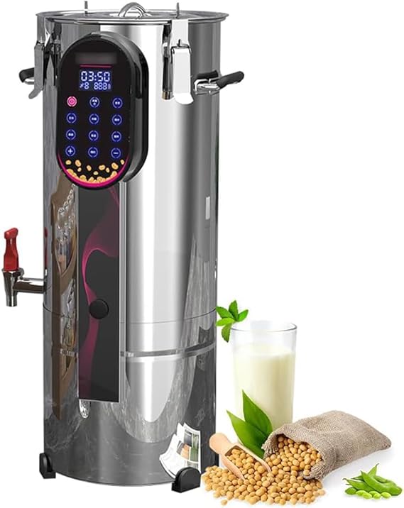 Soy Milk Maker Machine - Electric Nut Milk Maker for Grinding Dry/Wet Beans, Auto Clean, 24H Keep Warm Function, 11L Capacity for Kitchen or Restaurant