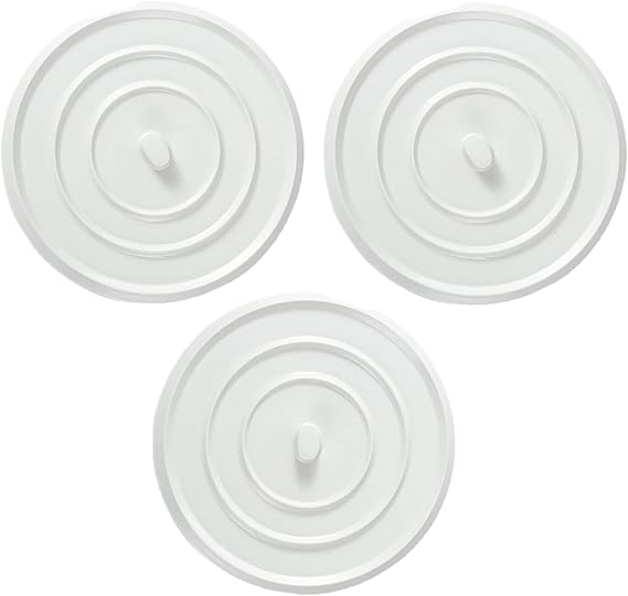 3 Pack Silicone Bathtub Drain Stopper Sink Plug Universal Sink Stopper and Travel Plug for Kitchens, Bathrooms and Laundries (4.5-Inches)
