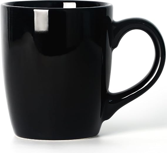 Large Coffee Mug, 20 OZ Extra Coffee Mug, Smooth Ceramic Boss Cup, Big Capacity and Large Handle, for Dad Men Women, Microwave & Dishwasher Safe, Black