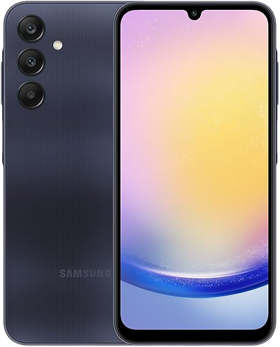 SAMSUNG Galaxy A25 5G (SM-A256E/DS), 256GB 8GB RAM, Dual SIM, Factory Unlocked GSM, International Version (Wall Charger Bundle) (Blue Black)