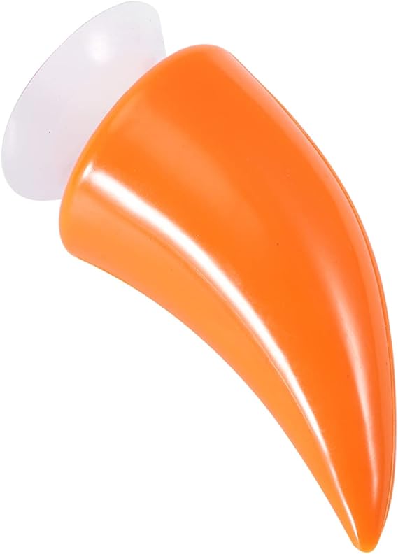 Motorcycle Helmet Devil Demon Horn Decorative Accessory for 2.6 X 1.5in (Orange)