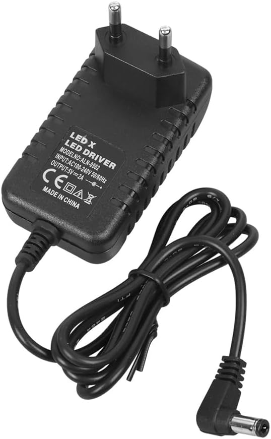 5V 2A 10W, Adaptör EU Priz Tipi, 5.5x2.5 mm Düz Uç 5 Volt 2 Amper