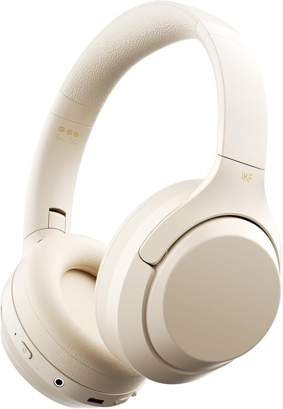 iKF T1 Pro Bluetooth Over-Ear Headphones, 100H Playback, 3.5mm Wired