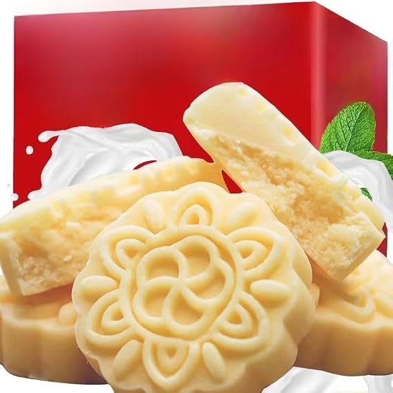 Milk mooncake,Fruit cake,Mid-Autumn Festival moon cake,gummies,dim sum,Instant biscuits,healthy snacks,delicious Chinese snacks,Sweets Gifts (Mix flavors,6 pcs)