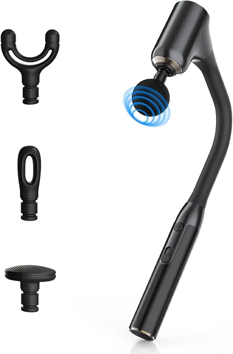 Massage Gun with Extension Handle Muscle Massage Gun with 4 Speeds for Home Training Full Body Muscle Massage and Relaxation