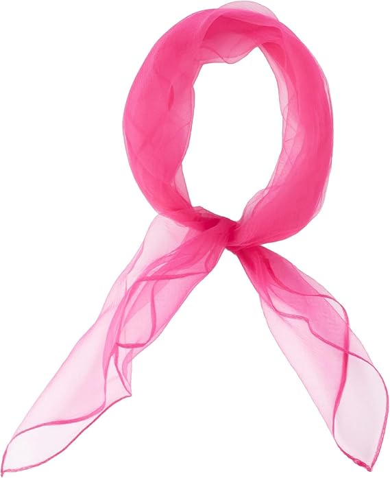 Retro Ribbon Chiffon Scarf - Square Handkerchief for Women, Light and Elegant Neck Accent
