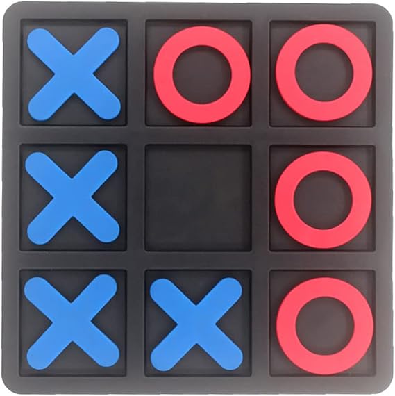 Tic Tac Toe Board Game, Classical Family Board Game | Children's Tic Tac Toe Game, Plastic tic tac Toe Game, Board Size 15 X 15 cm