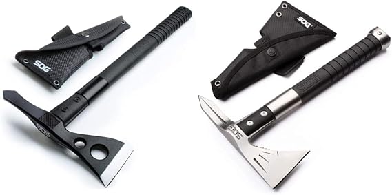 SOG Tactical Tomahawk- Throwing Hatchet, Versatile Survival Tactical Axe & Tomahawk Tactical Hatchet - Voodoo Hawk Mini Tactical Axe, Throwing Hatchet w/ 2.75 Inch Blade for Survival Sports