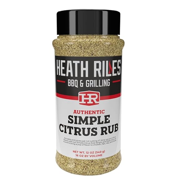 Heath Riles BBQ Rub - Simple Citrus Seasoning, Champion Pitmaster Recipe, Legendary Rubs For Smoking & Grilling, 80+ BBQ Championships, 12 oz.