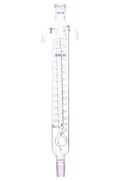 GCR-0404 Glass 400mm Length,24/40,Dimroth's Reflux Condenser Coil Reflux Condenser,Borosilicate Laboratory Glassware