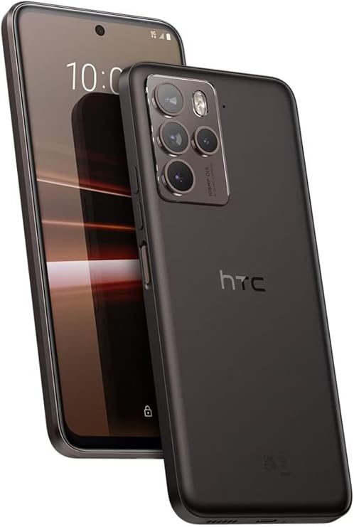 HTC U23 Pro 5G Dual 256GB 12GB RAM Factory Unlocked (GSM Only | No CDMA - not Compatible with Verizon/Sprint) GSM Global Model, Mobile Cell Phone Black