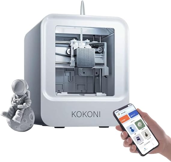 Multi-Function 3D Printer Desktop 3D Printer, Portable 3D Printer, Japanese Operating System, APP Control, Leveling-Free Technology, Nozzle Diameter 0.4mm, Speed 80mm/s, PLA Print, Print