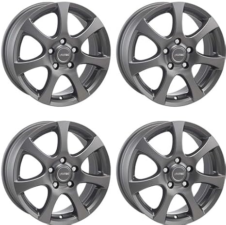 4x AUTEC alloy rims ZENIT 5.5x14 ET43 4x100 Anthrazit matt compatible with Dacia Logan Sandero