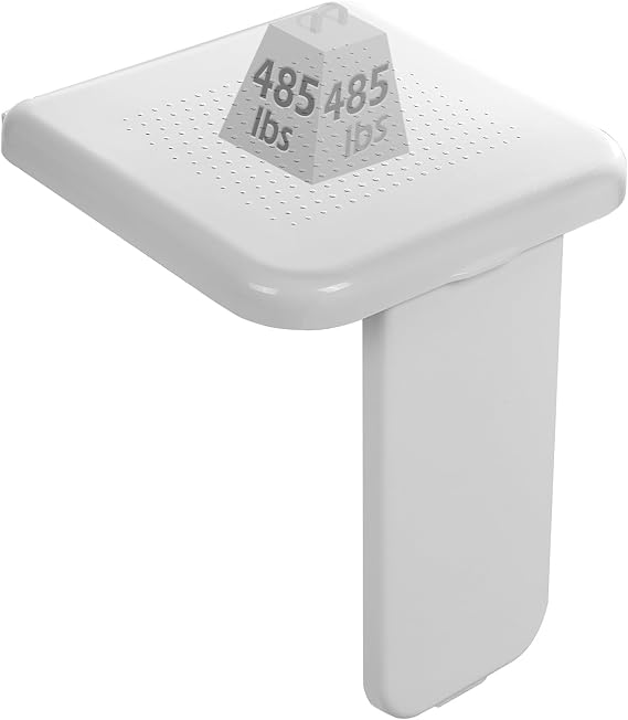 Dyna-Living Folding Shower Seat Wall Mounted 485 LBS Load-Bearing | Fold Down Shower Seat for Inside Shower, 15.7" Wide Foldable Shower Bench, Space-Saving, Aluminum Frame & Non-slip Surface