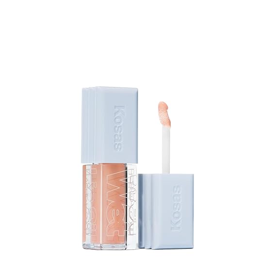 Kosas Wet Lip Oil Gloss - Hydrating Lip Plumping Treatment with Hyaluronic Acid & Peptides, Non-Sticky Finish (Jellyfish)
