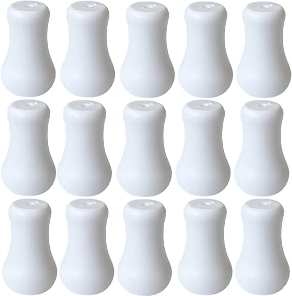 20pcs White Plastic Cord Tassel Window Blind Cord Knobs Drops Pull End for Roman Shades Curtain Crafts Drawstring Tassels