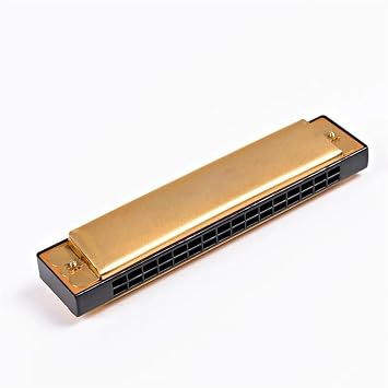 16 Holes Tremolo Harmonica Mouth Organ(Gold)