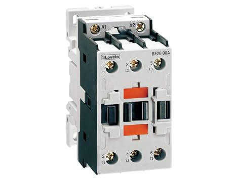 Lovato Electric BF3800A02460 Three-Pole Contactor, Iec Operating Current Ie (Ac3) = 38A, Ac Coil 60Hz, 24Vac