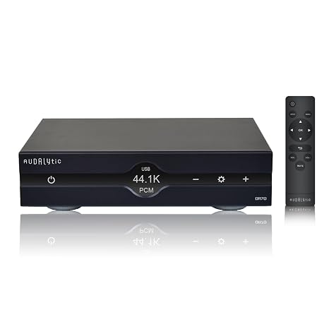 Gustard Audalytic DR70 R2R DAC, Native 1-Bit DSD512 PCM768kHz, USB-C/Optical/Coaxial x2 Input, Fully Discrete Digital-Analog Converter, Home Audio Balanced Decoder Without Streamer, Black