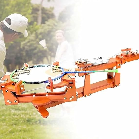 Winch Type Badminton String Machine, Badminton Racket String Machine, Non Slip Handle Fix Restring Tools for Squash,Badminton Racquet
