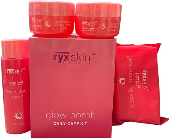 RYX Skin Globom Daily Care Kit, Skin Care Set with Toner, Cream and Soap