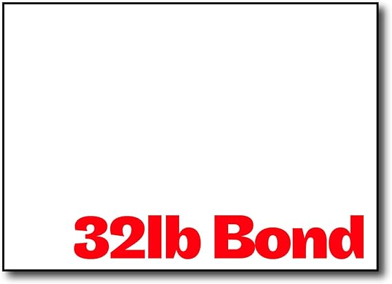 Premium Weight 32lb Bond White 5" x 7" Paper - 500 Sheets