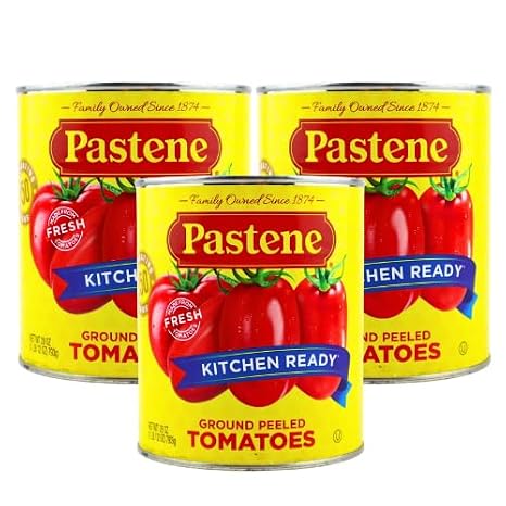 Pastene"Kitchen Ready" Ground Peeled Tomatoes - 28 oz (3 Pack)