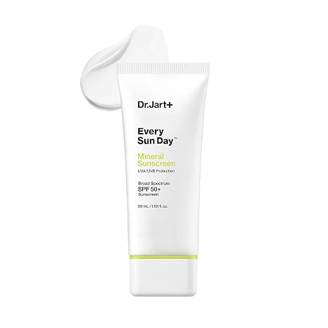 Dr.Jart+ Every Sun Day Mineral Korean Sunscreen SPF 50+ for Face with Zinc Oxide | Korean Skin Care | Travel Size, 1.69 Fl Oz
